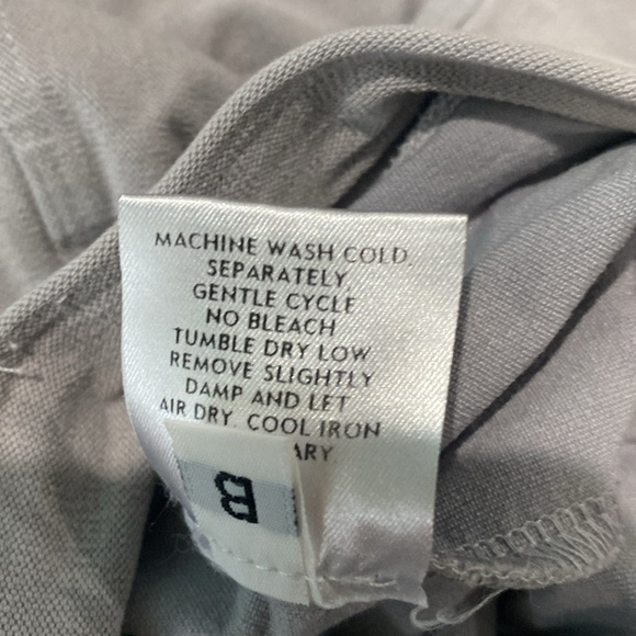 Eileen Fisher Trouser Pull-on Stretch Crop Pants Size L in Light Gray - Picture 7 of 8